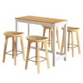 Artiss Bar Table 2 Stools Set Kitchen Dining Cafe Pub Desk Chairs