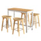 Artiss Bar Table 2 Stools Set Kitchen Dining Cafe Pub Desk Chairs