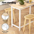 Artiss Bar Table 2 Stools Set Kitchen Dining Cafe Pub Desk Chairs