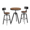 Artiss Bar Table 4 Stools Industrial Dining Cafe Kitchen Set