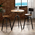 Artiss Bar Table 4 Stools Industrial Dining Cafe Kitchen Set