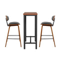 Artiss Bar Table 2 Stools Dining Desk Kitchen Cafe Pub Set
