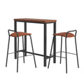 Artiss Bar Table and 2 Stools Set Kitchen Dining Cafe Pub Desk