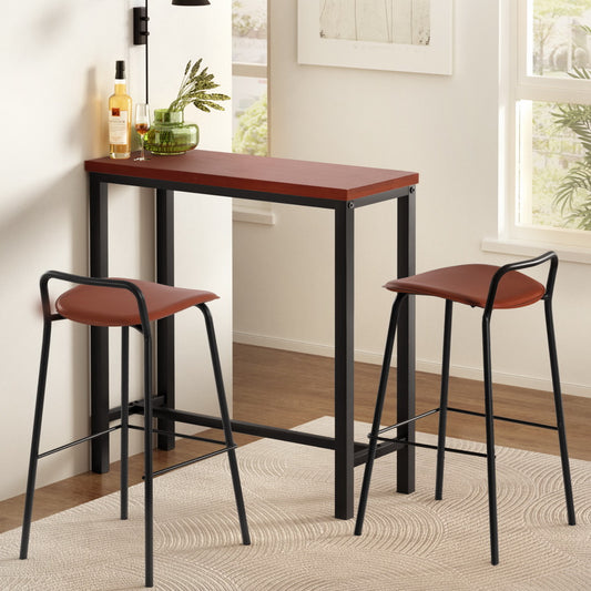 Artiss Bar Table and 2 Stools Set Kitchen Dining Cafe Pub Desk