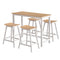 Artiss Bar Table & Stools Set Solid Wood Dining Kitchen Cafe Pub