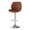 Artiss Bentwood Swivel Bar Stool Adjustable Brown Leather