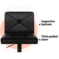 Artiss 2x Bar Stools Gas Lift Kitchen Dining Chairs Black Leather