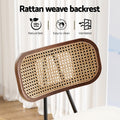 Artiss Bar Stools x4 Counter Kitchen Rattan PU Leather Padded Chairs