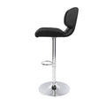 Artiss 2x Bar Stools Gas Lift Padded Leather Black