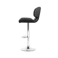 Artiss Bar Stools 4x Gas Lift Padded Leather Black