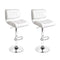 Artiss 2x Bar Stools Gas Lift Leather Padded White