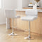 Artiss 2x Bar Stools Gas Lift Leather Padded White
