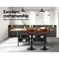 Artiss 2x Gas Lift Bar Stools Faux Leather Black
