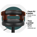 Artiss 2x Gas Lift Bar Stools Faux Leather Black