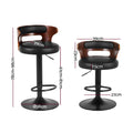 Artiss Bar Stools x4 Gas Lift Faux Leather Kitchen