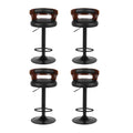 Artiss Bar Stools x4 Gas Lift Faux Leather Kitchen