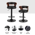 Artiss Bar Stools x4 Gas Lift Faux Leather Kitchen