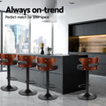 Artiss Bar Stools x4 Gas Lift Faux Leather Kitchen