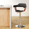 Artiss Bar Stools Gas Lift Leather Armrest Black