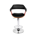 Artiss Bar Stools Gas Lift Leather Armrest Black