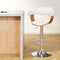 Artiss Bar Stool Gas Lift Leather Armrest White