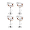 Artiss Bar Stools Gas Lift Leather Armrest White x4