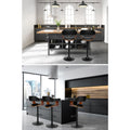 Artiss Bar Stools Gas Lift Leather Armrest Black