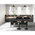 Artiss Bar Stools X3 Kitchen Counter Chair Gas Lift Swivel PU Selina All Black