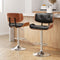 Artiss 2x Gas Lift Bar Stools Leather Black