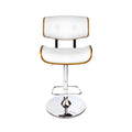 Artiss Bar Stool Gas Lift White Leather