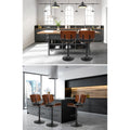 Artiss Bar Stools Gas Lift Black Leather