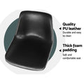Artiss Bar Stool Leather Metal Kitchen Counter Chair Black x2