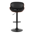 Artiss Bar Stools Swivel Gas Lift Leather Kitchen Black Vintage