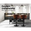 Artiss Bar Stools Swivel Gas Lift Leather Kitchen Black Vintage