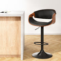 Artiss Bar Stool Gas Lift Leather Armrest