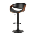 Artiss Bar Stool Gas Lift Leather Armrest
