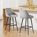 Artiss 2x Upholstered Bar Stools Counter Kitchen Dining Chairs
