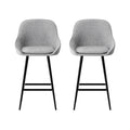 Artiss 2x Upholstered Bar Stools Counter Kitchen Dining Chairs