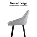 Artiss 2x Upholstered Bar Stools Counter Kitchen Dining Chairs