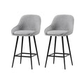 Artiss 2x Upholstered Bar Stools Counter Kitchen Dining Chairs