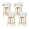 Artiss 4x Bar Stools Swivel Leather Chairs Wooden