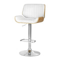 Artiss Bar Stools Swivel Leather Chairs Wooden Legs