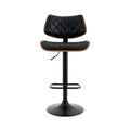 Artiss Bar Stools Gas Lift Wooden Leather Seat Black