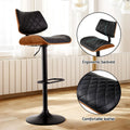 Artiss Bar Stools Gas Lift Wooden Leather Seat Black