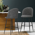 Artiss Bar Stool Sherpa Metal Kitchen Counter Chair x2