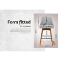 Artiss Bar Stools 4x Swivel Wooden Grey Seat