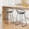 Artiss 2x Bar Stools Padded Metal Seat Kitchen Counter