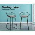 Artiss 2x Bar Stools Padded Metal Seat Kitchen Counter