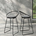 Artiss 2x Bar Stools Padded Metal Seat Kitchen Counter