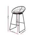 Artiss Bar Stools 4 Pack Metal Padded Seat Kitchen